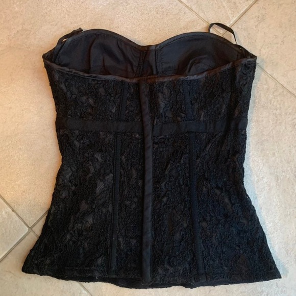 charlotte russe black lace corset L - Picture 3 of 6